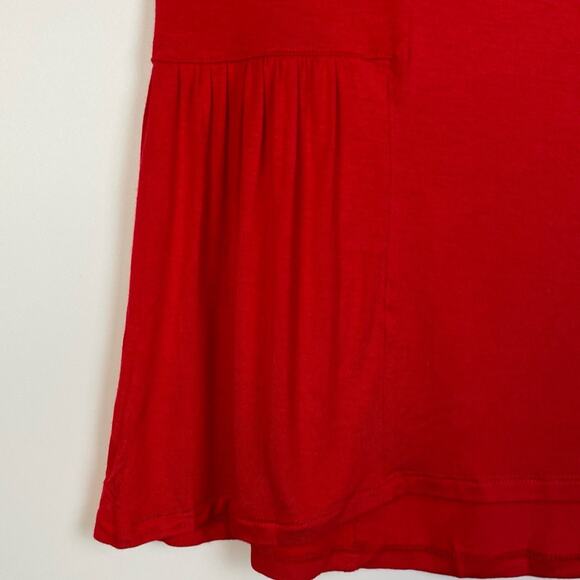 WONDER NATION GIRLS RED POPLIN TOP SIZE LARGE - Picture 6 of 10